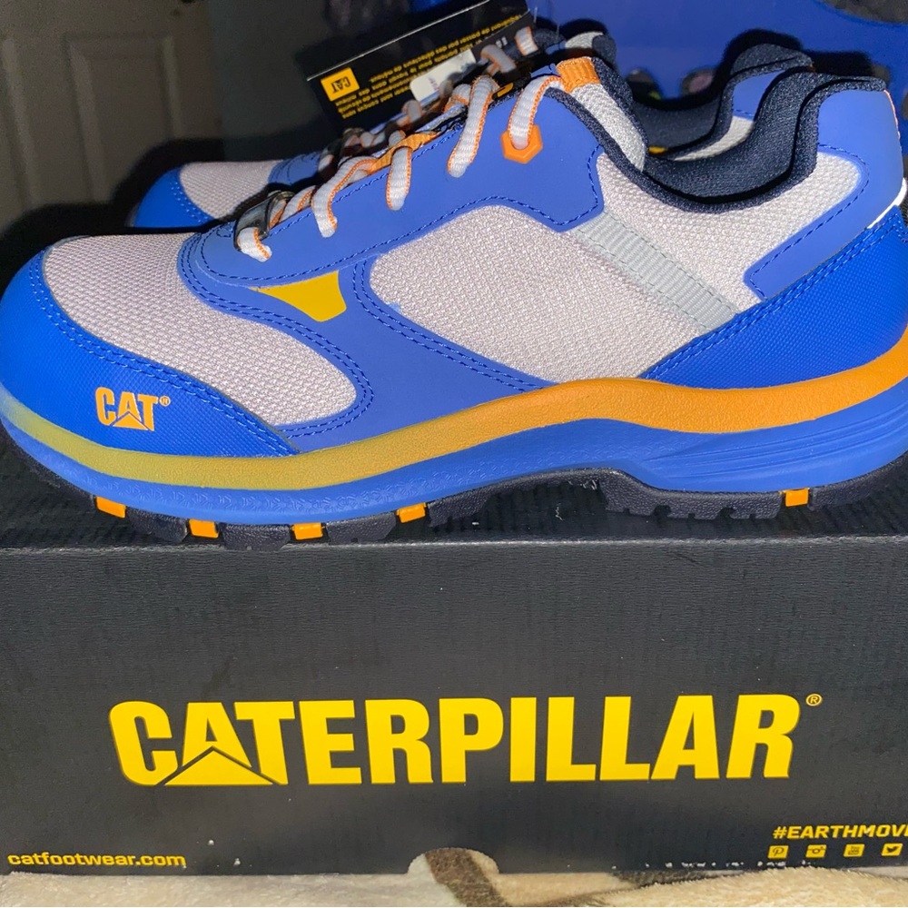 Caterpillar Blue and Orange composite work Sneakers
